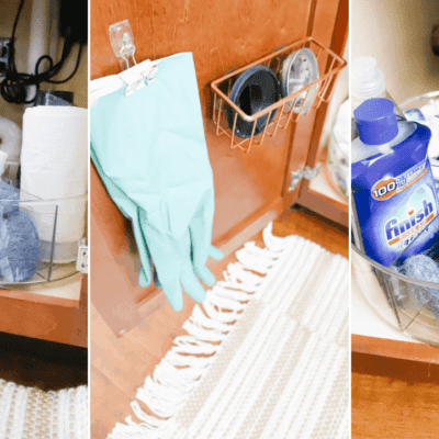 how to organize under the kitchen sink