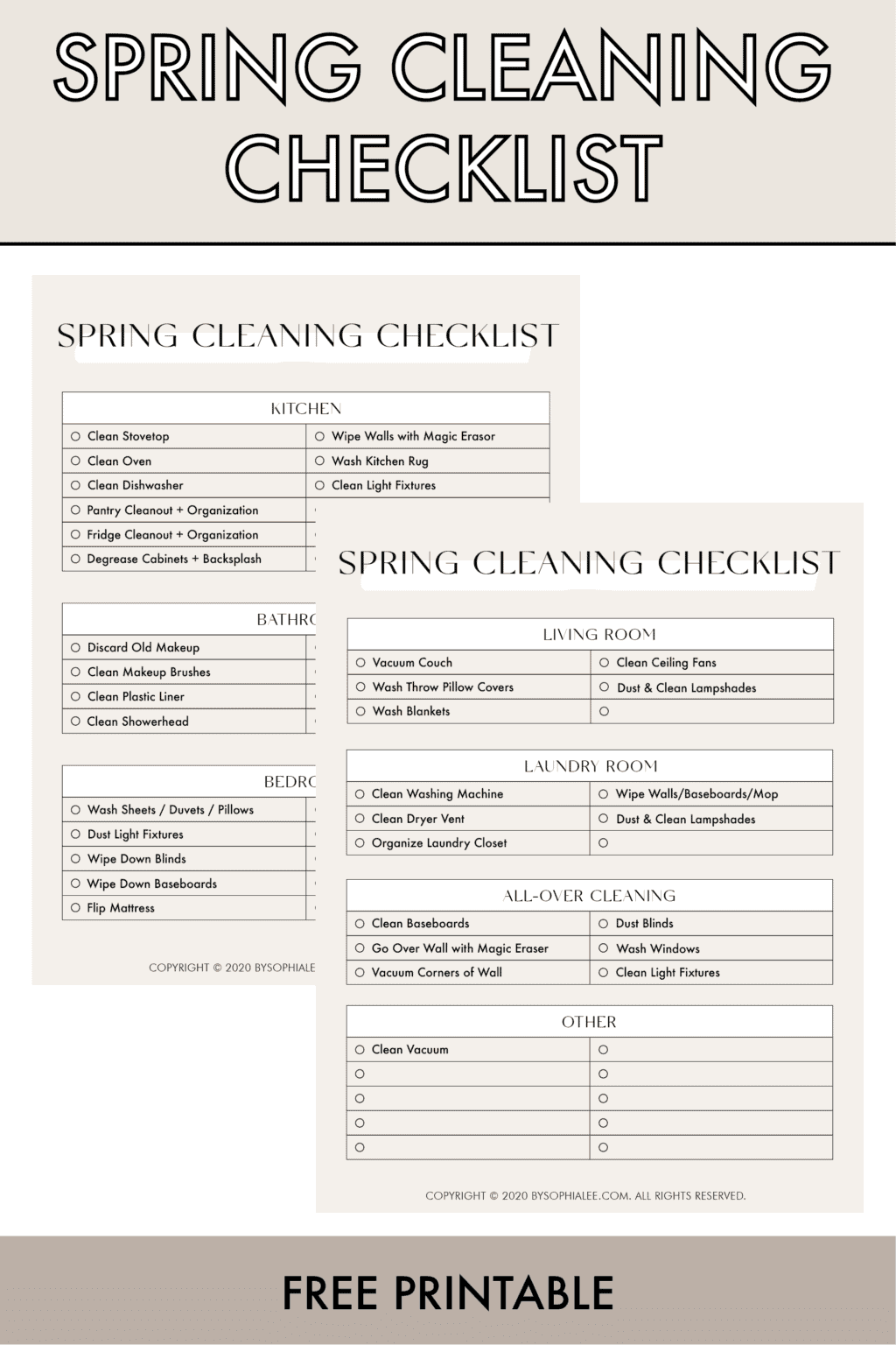 Spring Cleaning Checklist – The Specific Things You Need To Deep Clean ...
