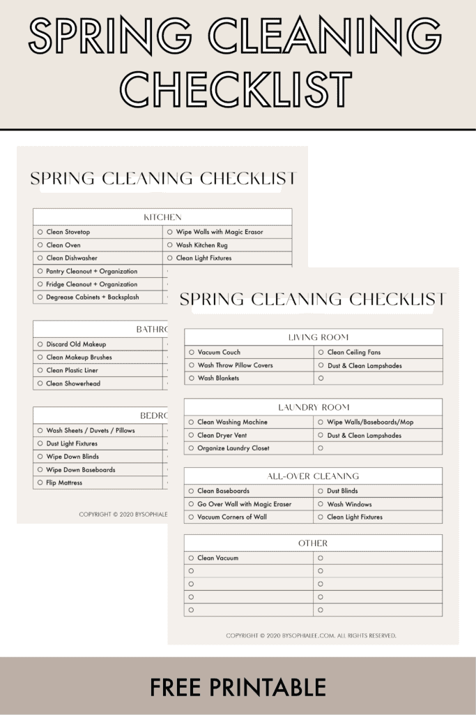 Spring Cleaning Checklist – The Specific Things You Need To Deep Clean ...