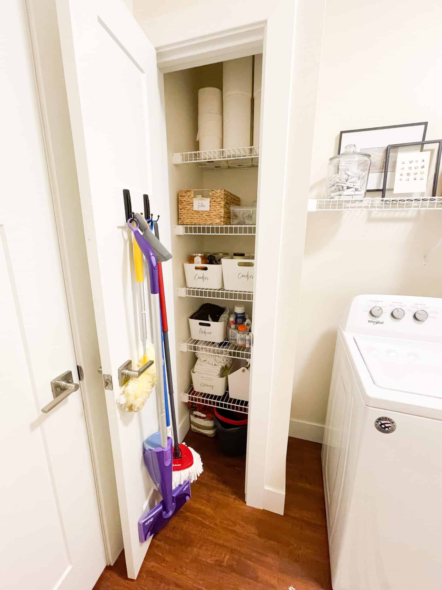 16 Best broom storage ideas  storage, utility closet, cleaning closet