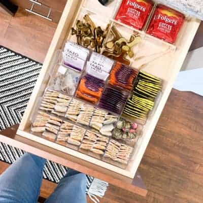 tea drawer organization