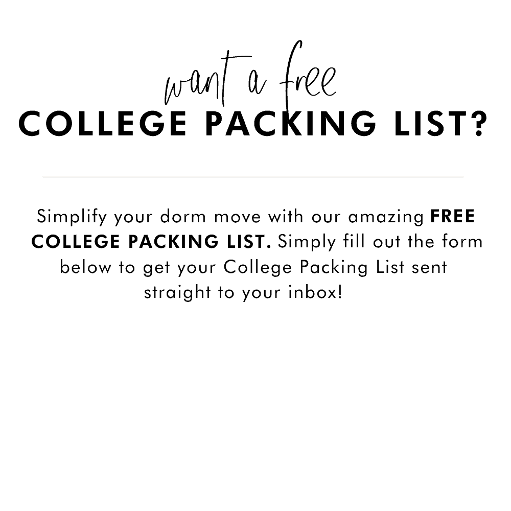College Dorm Packing List The Ultimate List of Dorm Room Essentials