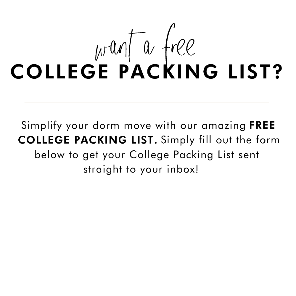 College Dorm Packing List: 42 College Essentials