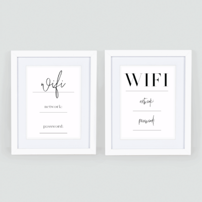 wifi password sign